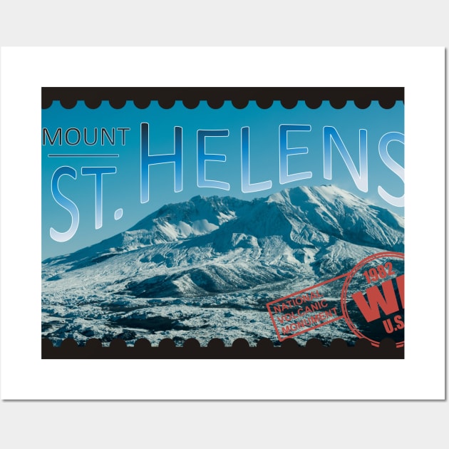 St Helens Stamp Wall Art by Northofthepines